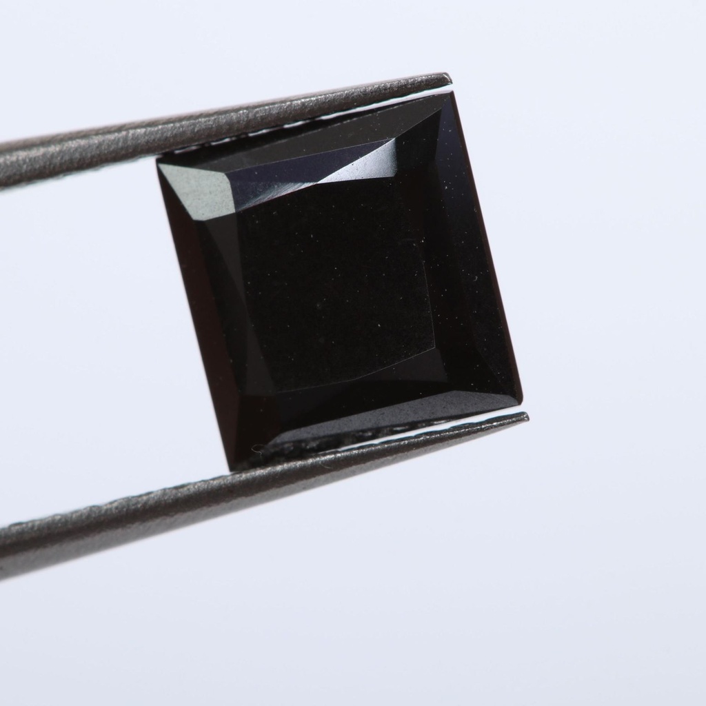 Loose Moissanite Jet Black Clean Princess Cut 9.50 MM