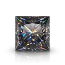 Loose Moissanite Grey Clean Princess Cut 9.50 MM