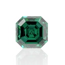 Loose Moissanite Emerald Vivid Green Clean Asscher Cut 9.50 MM