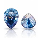 Loose Moissanite Royal Vivid Blue Clean Pear Cut 10.00 x 8.00 MM