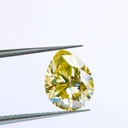 Loose Moissanite Canary Vivid Yellow Clean Pear Cut 8.00 x 6.00 MM