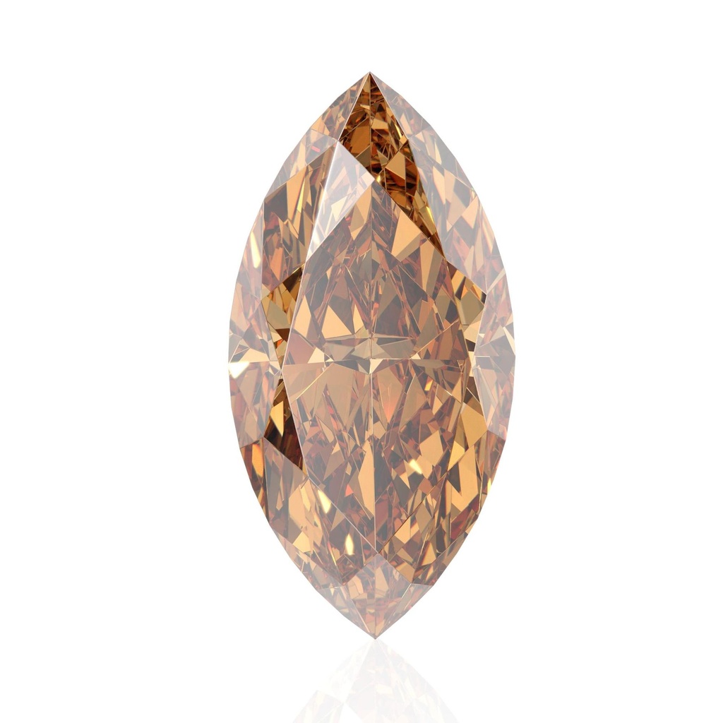 Loose Moissanite Champagne Vivid Brown Clean Marquise Cut 18.00 x 9.00 MM