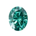 Loose Moissanite Emerald Vivid Green Clean Oval Cut 14.00 x 10.00 MM