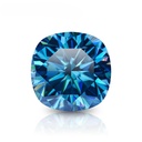 Loose Moissanite Blue Clean Cushion Cut 14.00 MM
