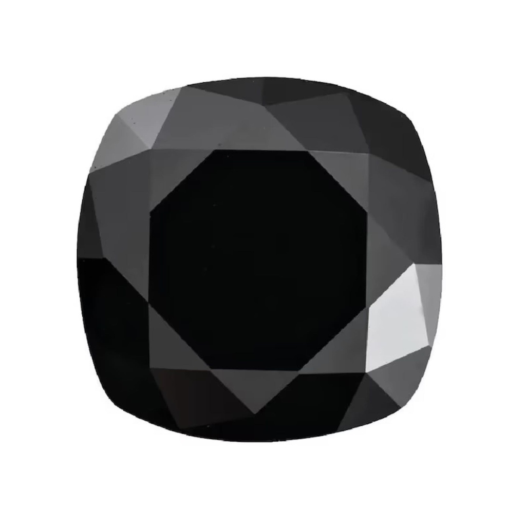 Loose Moissanite Black Clean Cushion Cut 15.00 MM