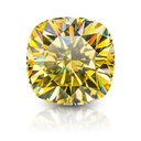 Loose Moissanite Canary Vivid Yellow Clean Cushion Cut 6.50 MM