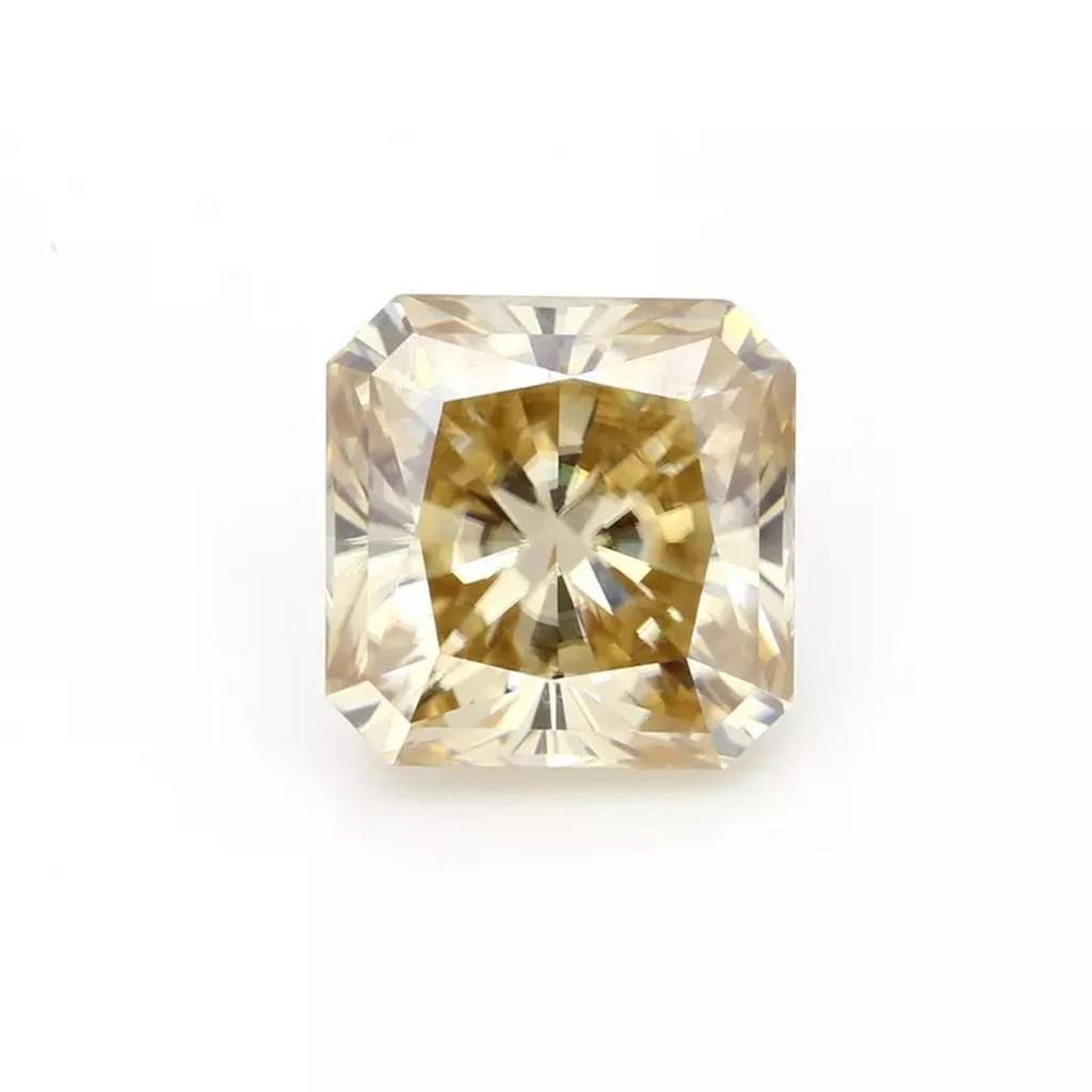 Loose Moissanite Brown Clean Square Radiant Cut 5.00 MM