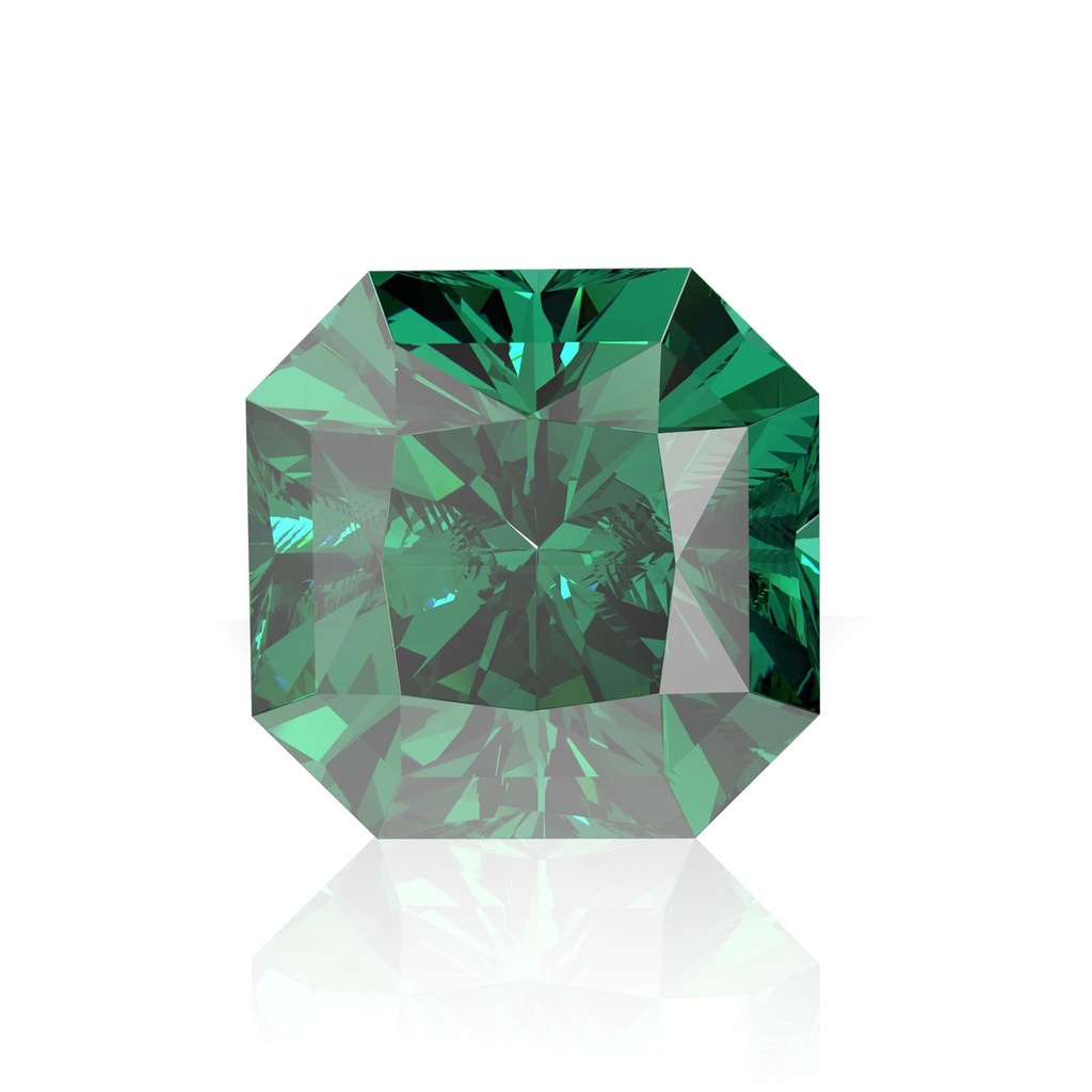 Loose Moissanite Emerald Vivid Green Clean Square Radiant Cut 9.00 MM