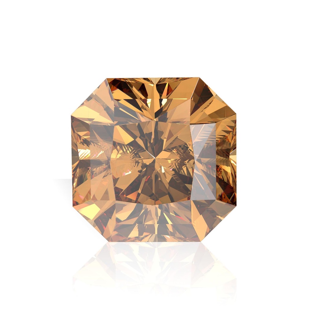 Loose Moissanite Champagne Vivid Brown Clean Square Radiant Cut 5.50 MM