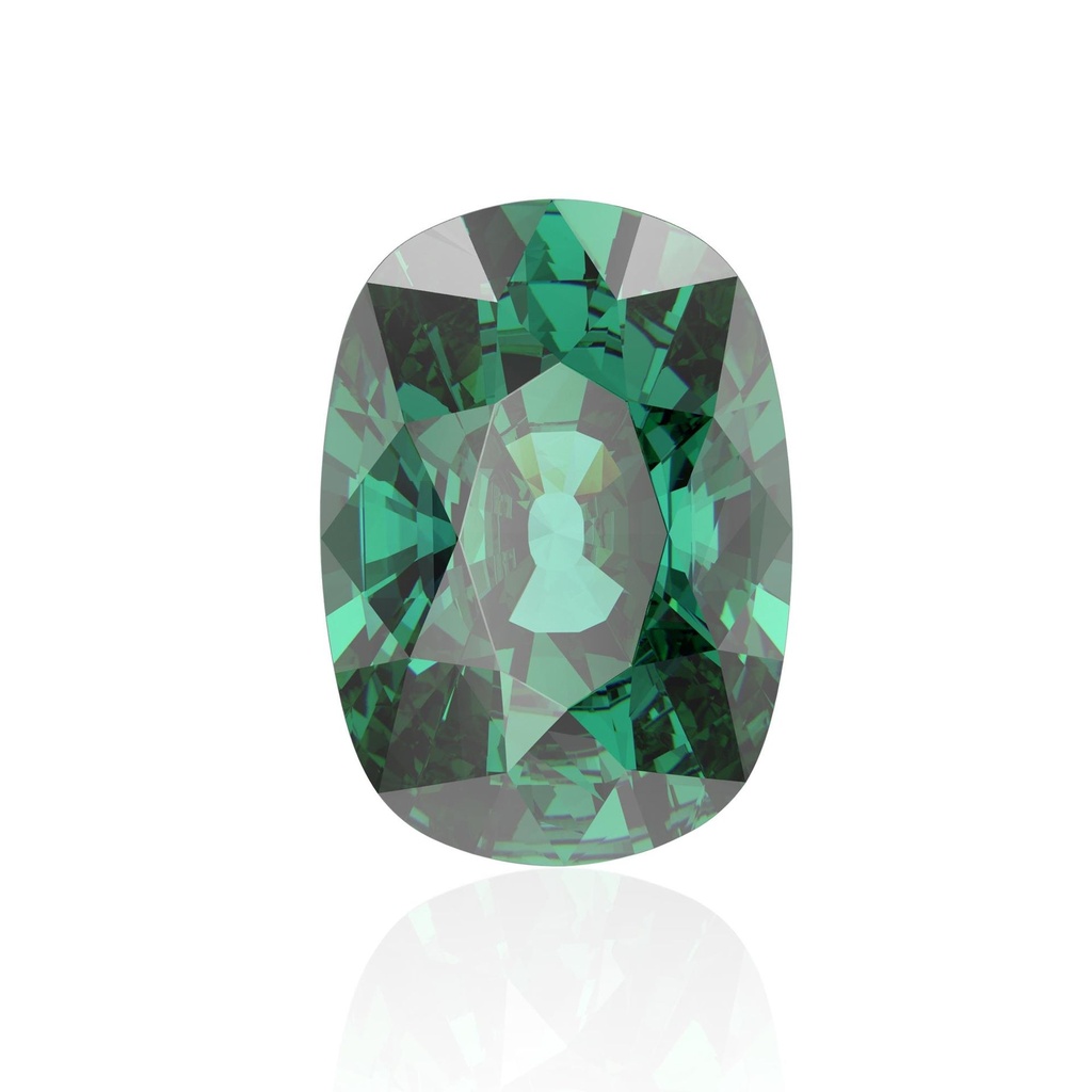 Loose Moissanite Emerald Vivid Green Clean Elongated Cushion Cut 7.00 x 5.00 MM