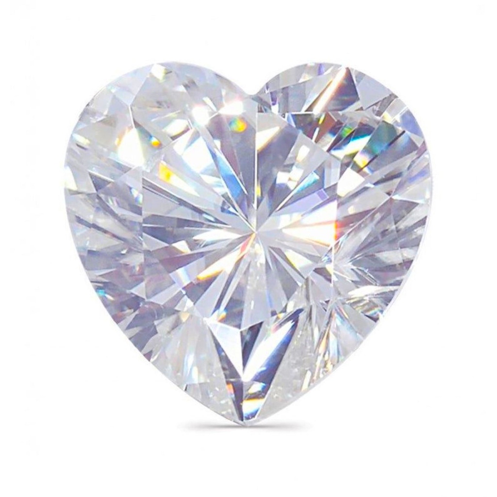 Loose Moissanite White Clean Heart Cut 15.00 MM