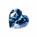 Loose Moissanite Royal Vivid Blue Clean Heart Cut 8.50 MM