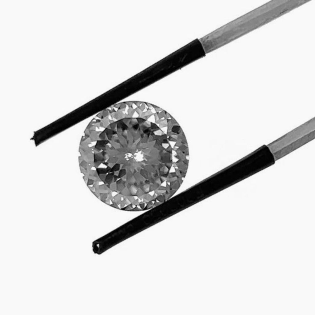 Loose Moissanite Grey Clean Portuguese Cut 5.50 MM
