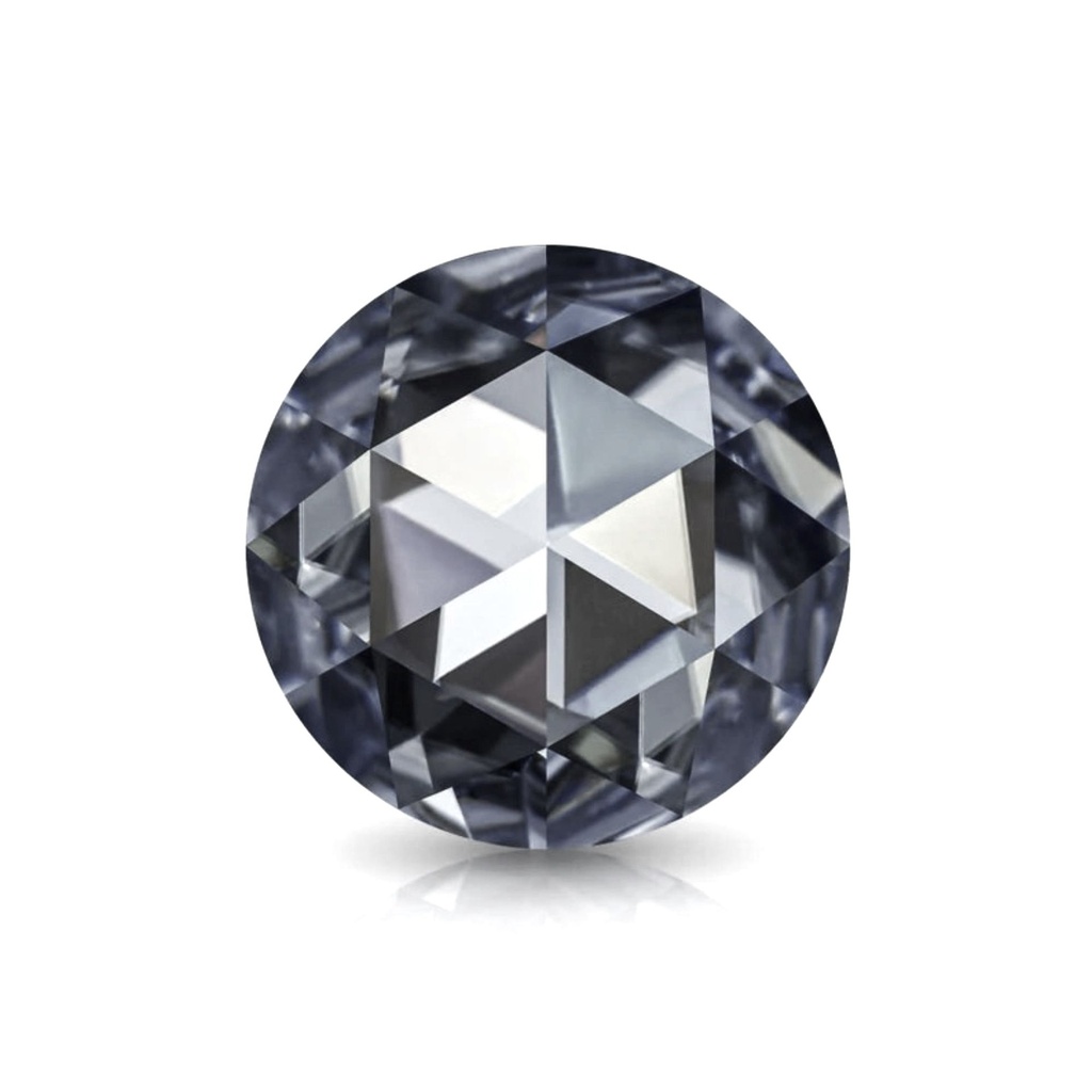 Loose Moissanite Grey Clean Rose Cut Round 5.50 MM
