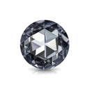 Loose Moissanite Grey Clean Rose Cut Round 10.50 MM