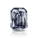Loose Moissanite Grey Clean Criss Cut Emerald 12.00 x 10.00 MM