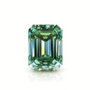Loose Moissanite Emerald Vivid Green Clean Criss Cut Emerald 12.00 x 10.00 MM