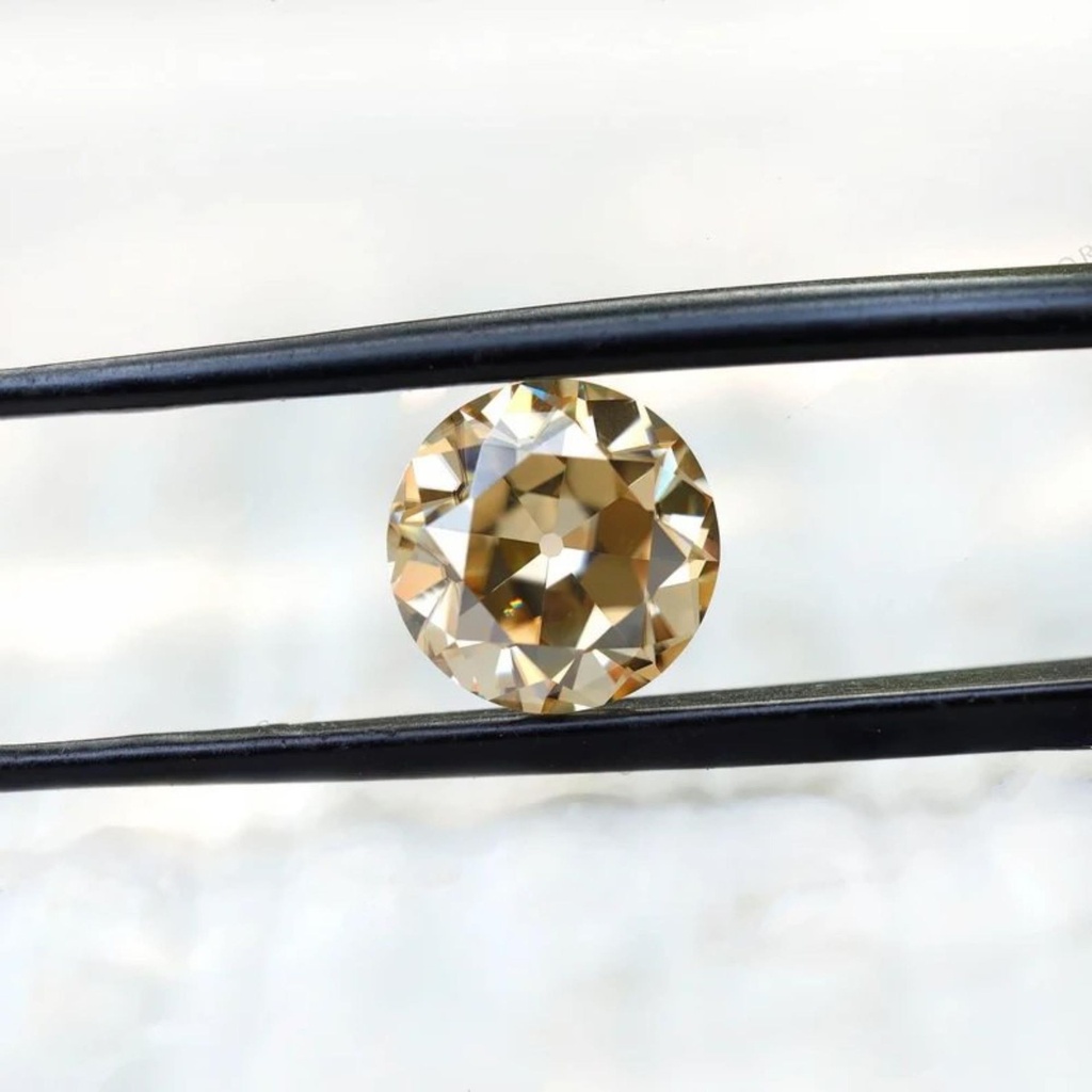Loose Moissanite Brown Clean Old European Cut 12.00 MM