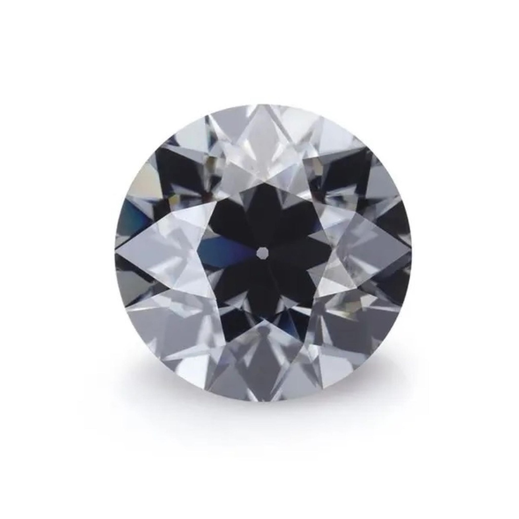 Loose Moissanite Grey Clean Old European Cut 15.00 MM