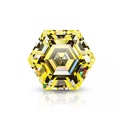 Loose Moissanite Canary Vivid Yellow Clean Hexagon Cut 8.00 MM