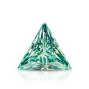Loose Moissanite Green Clean Triangle Cut 10.00 MM
