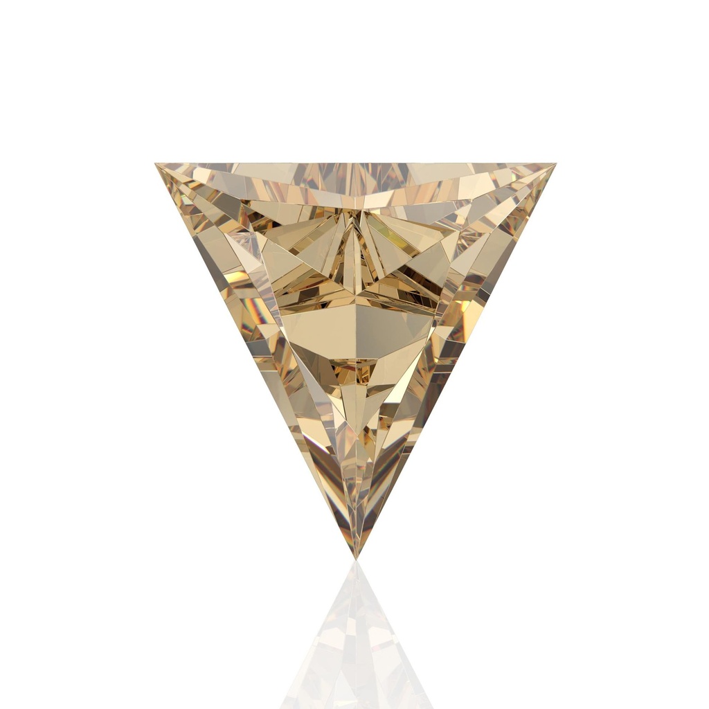 Loose Moissanite Brown Clean Triangle Cut 5.50 MM