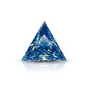 Loose Moissanite Royal Vivid Blue Clean Triangle Cut 7.50 MM