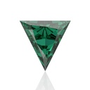 Loose Moissanite Emerald Vivid Green Clean Triangle Cut 5.00 MM