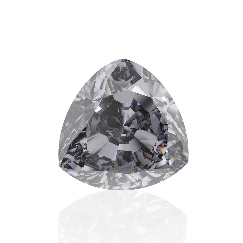 Loose Moissanite Grey Clean Trillion Cut 6.50 MM
