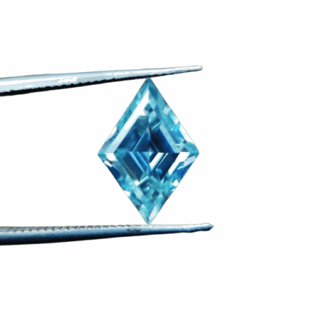 Loose Moissanite Blue Clean Lozenge Cut 12.00 x 6.00 MM