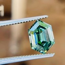Loose Moissanite Green Clean Long Hexagon Cut 12.00 x 6.00 MM