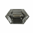 Loose Moissanite Grey Clean Long Hexagon Cut 12.00 x 6.00 MM