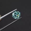 Loose Moissanite Blue Clean Old Mine Cut 13.00 MM