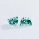 Loose Moissanite Blue Clean Half Moon Cut 8.00 x 6.00 MM