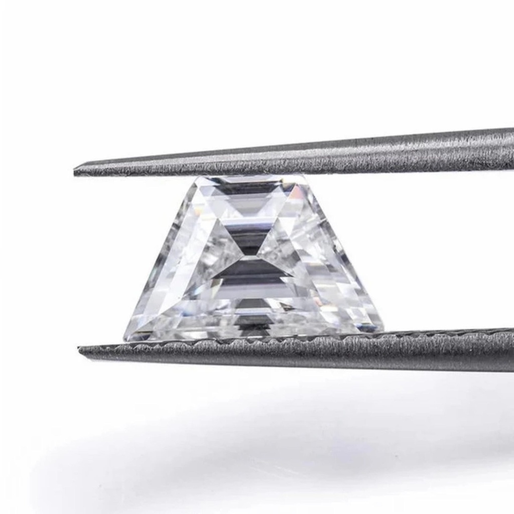Loose Moissanite White Clean Trapezoid Cut 8.60 x 6.30 MM