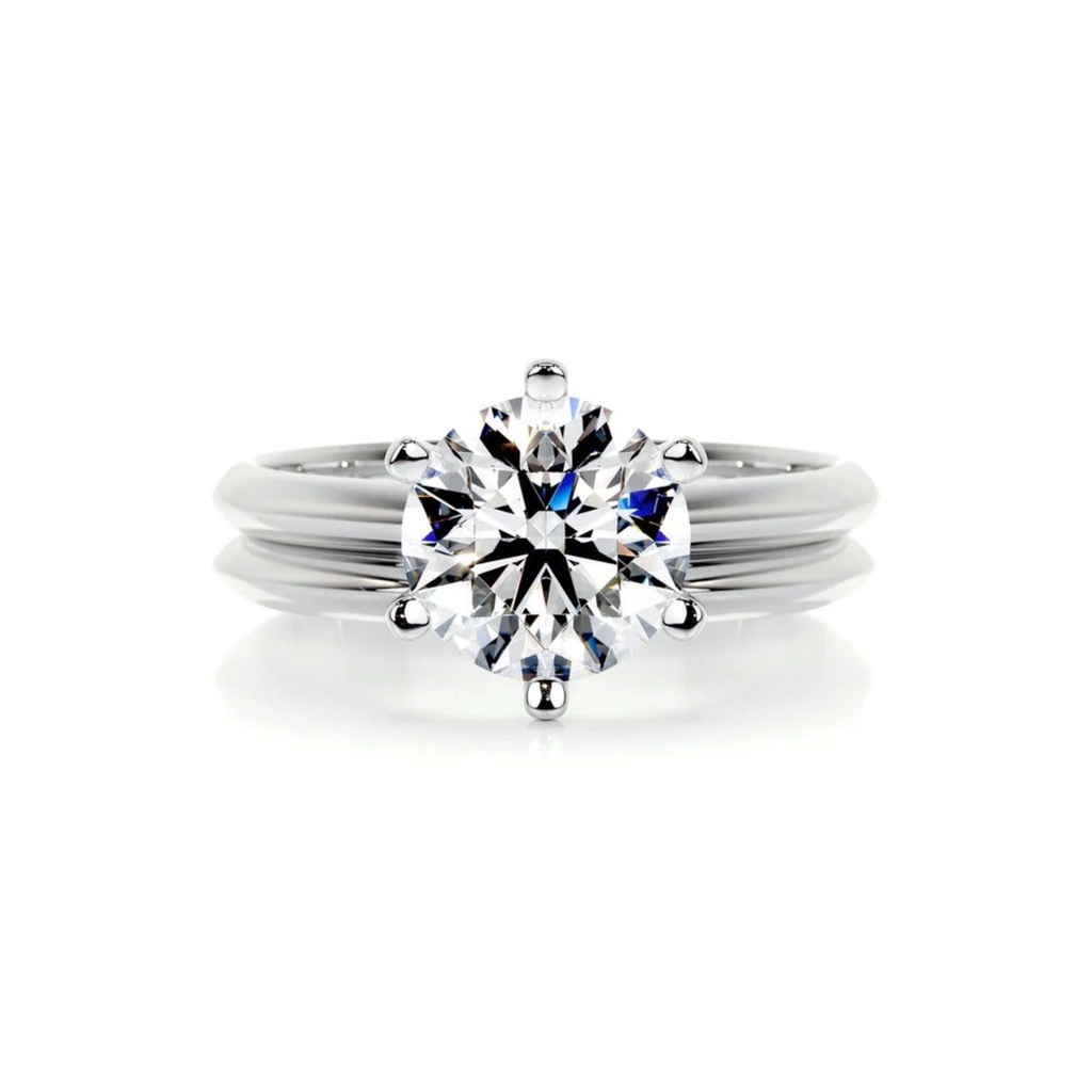 Round Diamond Bridal Set For Women