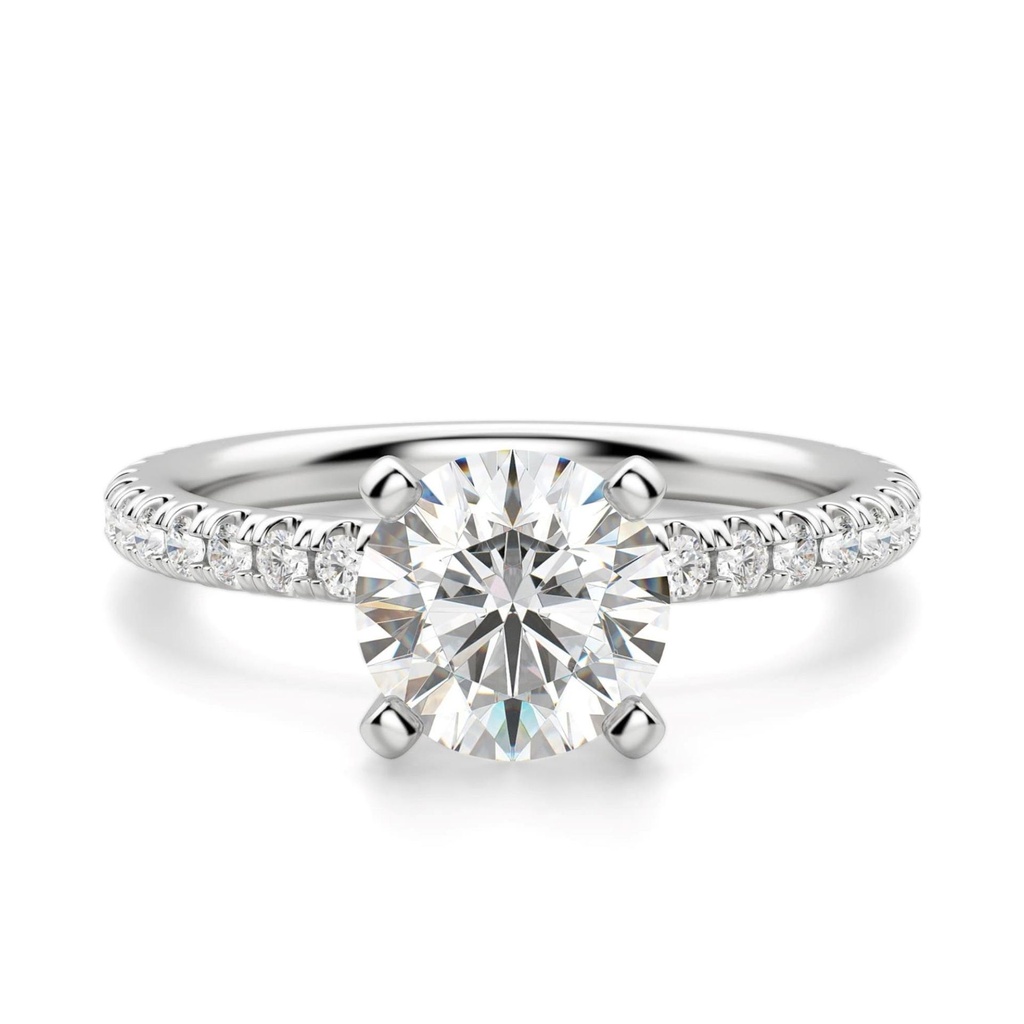 Round Cut Solitaire Engagement Ring For Women