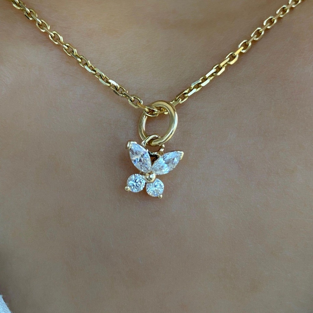  Fancy Wedding Pendant Marquise & Round Stone