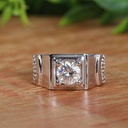 Round Diamond Engagement Ring for Men