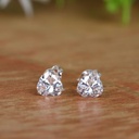 Heart Diamond Stud Earrings For Women