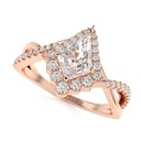 Kite Diamond Twisted Ring for Women