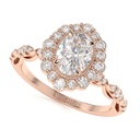  1.00CT Oval Halo  Engagement Ring, Halo Ring, Oval Cut  Ring - Promise Ring - Wedding Ring Ring For Women