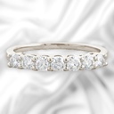 Round Diamond Half Eternity Wedding Band For Women
