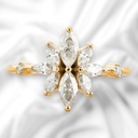 Marquise Cut Diamond Cluster Engagement Ring For Women