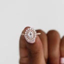  Oval Cut Lab Grown Diamond Engagement Ring,   Diamond Ring, Halo Engagement Ring, Wedding Ring For Women