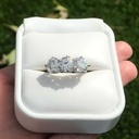 Round Cut 3 Stone Engagement Ring For Women