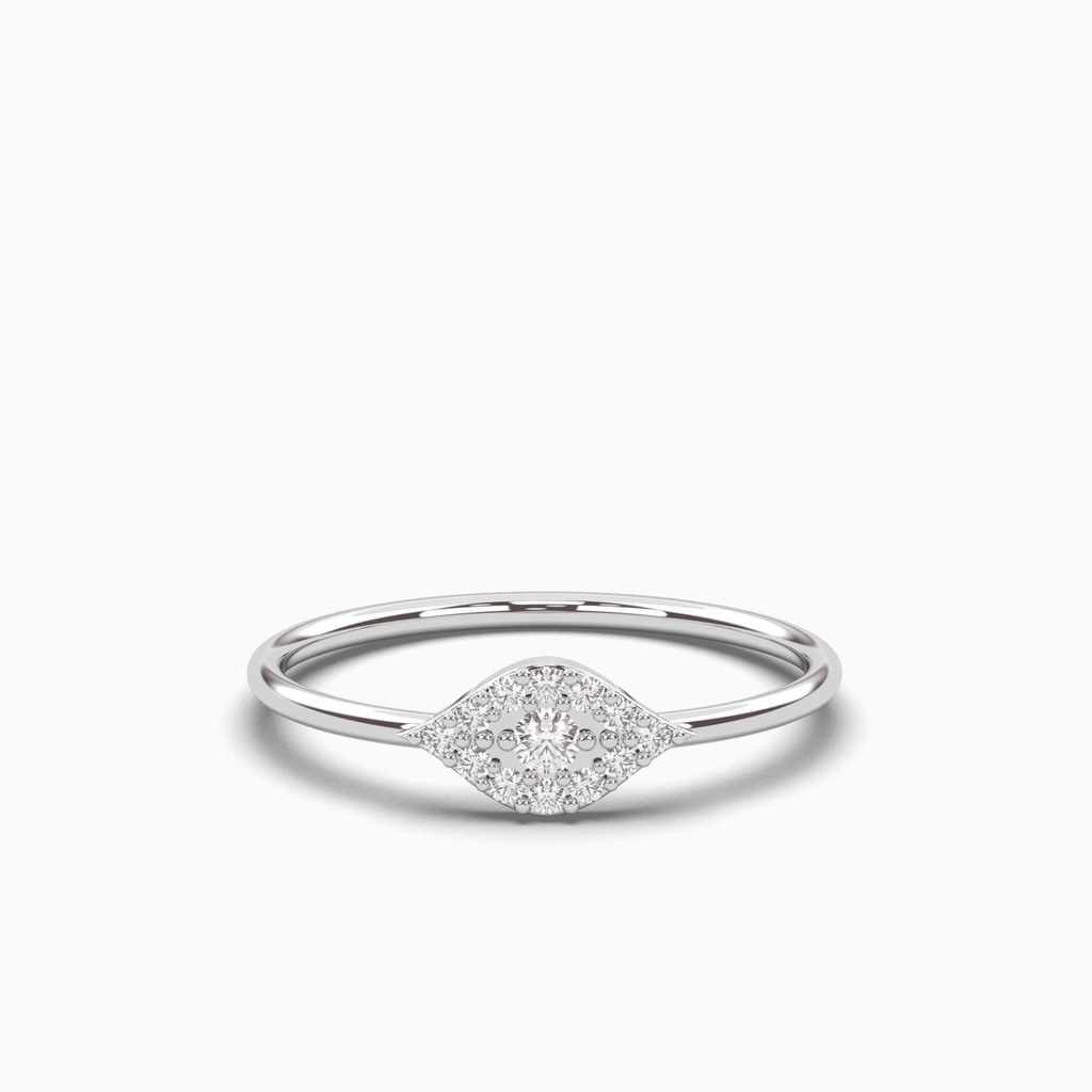 Diamond Evil Eye Ring In / Dainty Diamond Ring / Dainty Evil Eye Diamond Ring / Lucky Eye Diamond Ring / Dainty Engagement Ring