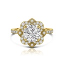 Round Halo Engagement Ring, Vintage Diamond Ring , Unique Ring , Gift For  Engagement Ring, Ring for Her