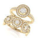 Antique Round  Halo Wedding Band  Eternity Band, Vintage Band, Stackable Band, Matching Bridal Band, Gift For Her