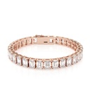  Emerald Stone Sterling Silver Tennis Bracelet